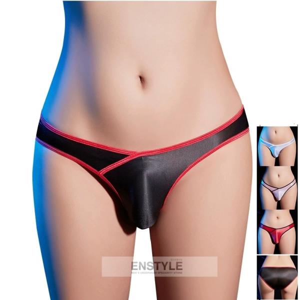 ビキニブルーフ 男性下着 光沢ストレッチ ハーフシーム メンズショーツ エンスタイル  sa3025