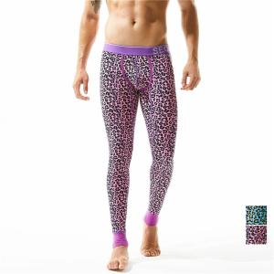 タイツ 防寒 男性 ひょう柄 コットン メンズ レギンス