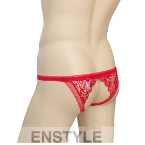 Yバック Oバック メンズ 花柄レース ゾウさ...の詳細画像5