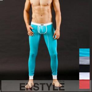 タイツ 防寒 男性 メンズ レーヨン素材 前開き レギンス