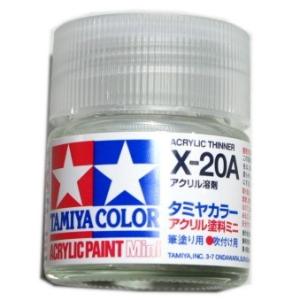 タミヤカラー アクリル塗料ミニ (X-20A) アクリル溶剤 10ml タミヤ模型