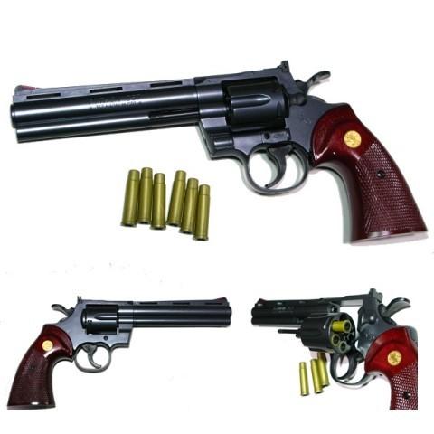 コルト パイソン 6in .357MAGNUM ブラック COLT PYTHON ウッドタイプグリッ...