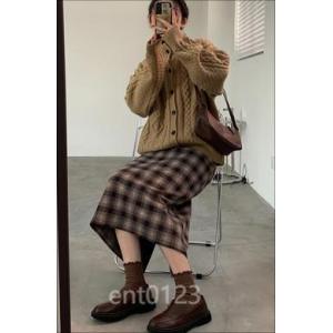 チェック柄マタニティスカートラシャロングスカートレディースタイトスカート妊娠ボトムズバッグヒップウェスト調節可能妊婦服柔らかい