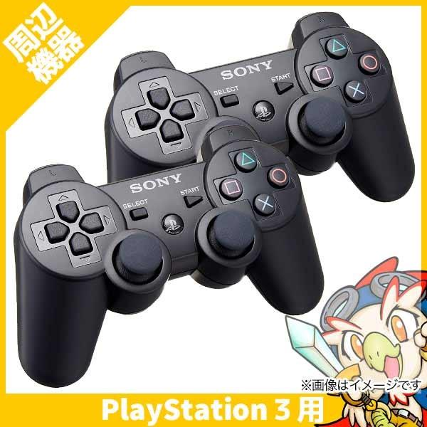 PS3 コントローラー 純正 ブラック 2個セット プレステ3 ワイヤレス デュアルショック3 黒 ...
