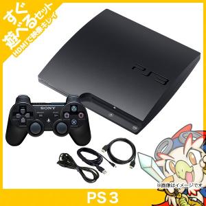 PS3 本体 中古 純正 コントローラー 1個付 すぐ遊べるセット CECH-2000A チャコール・ブラック HDMIケーブル付 中古｜entameoukoku