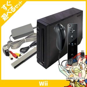 Wii ニンテンドーWii Wii本体 (クロ) (「Wiiリモコンプラス」同梱) (RVL-S-KAAH)本体 すぐ遊べるセット Nintendo 任天堂 ニンテンドー 中古｜entameoukoku