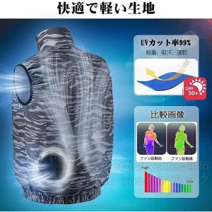 空調ベスト フルセット バッテリー付き 電動フ...の詳細画像4