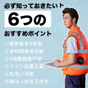即納 空調ファン付き 高視認反射ベスト 200...の詳細画像5