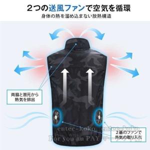 即納 空調ベスト 2024 空調作業服ベスト ...の詳細画像4