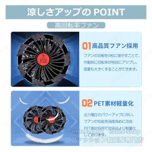 即納 空調ファン 12V高出力 空調作業服 ハ...の詳細画像1