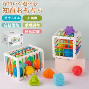 早期知育玩具 円柱差し 構成遊び カラフルブロック 型枠差し 木製 教材
