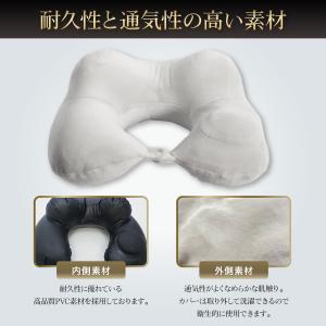 ネックピロー ポンプ式 飛行機 低反発 空気 ...の詳細画像3