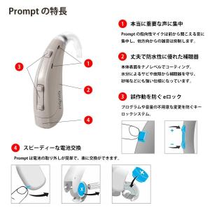 補聴器 耳かけ型 電池式 プロンプトMP ベー...の詳細画像2