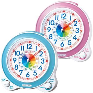 知育時計 セイコー 知育目覚まし時計  水色/ピンク KR887 知育 目覚まし時計 子供用 子ども キッズ 入学祝い