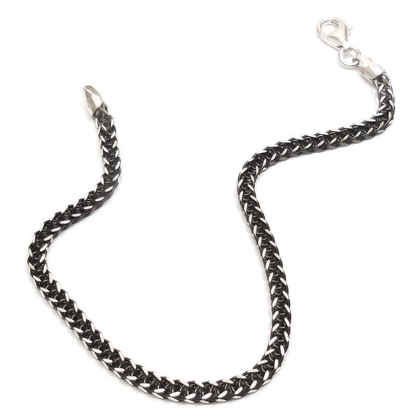 entiere アンティエーレ ブレスレット 20cm 幅3mm ダブルキヘイチェーン シルバー92...