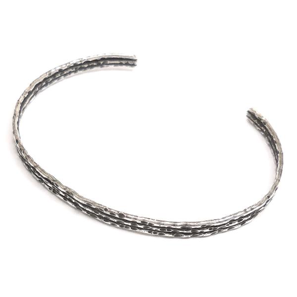 バングル シルバー925 いぶし ダメージド メンズ プレゼント ギフト