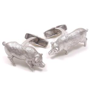 カフスボタン カフリンクス イニシャル名入れ刻印 シルバー925 丸型