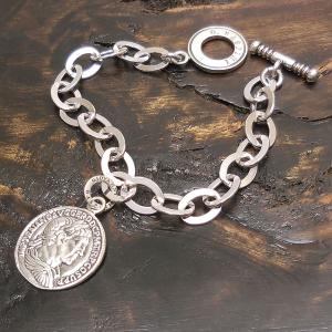 ブレスレット シルバー925 ビザンチンチェーンデザイン 4mm 21.5cm