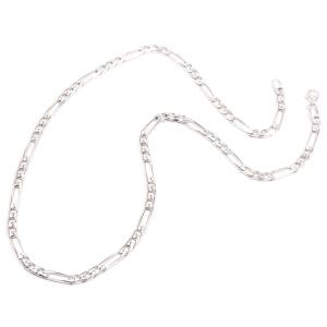 ネックレス シルバー925 フィガロチェーン 50cm イタリア製 サツルノ