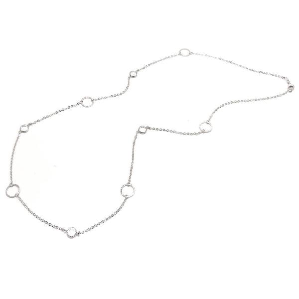 entiere アンティエーレ ロングネックレス 80cm クリスタルガラス サークル ステーション...