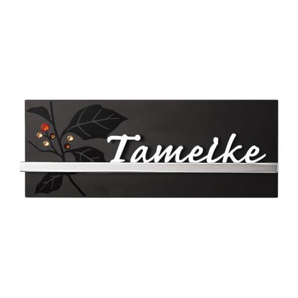 選べる書体 オーダー表札 丸三タカギ クリスタルブラウト CB-B3-6 幅200mm×高さ80mm