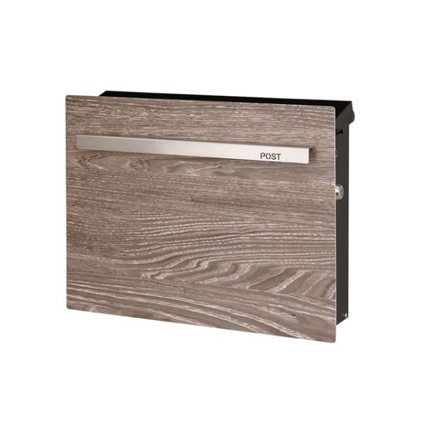 オンリーワン 郵便ポスト ノイエキューブ シャビーウッドタイプ チェスナット GM1-EZM5-N ...