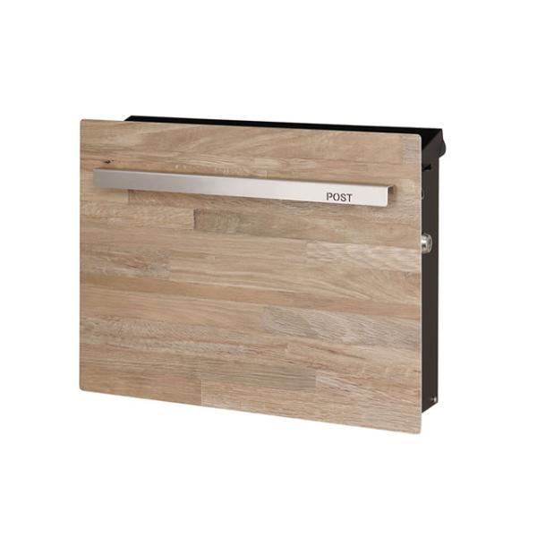 オンリーワン 郵便ポスト ノイエキューブ シャビーウッドタイプ オークブロック GM1-EZM7-N...
