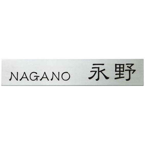 選べる書体 オーダー表札 丸三タカギ ドライエッチング プレートタイプ ステンレスヘアライン MPB...
