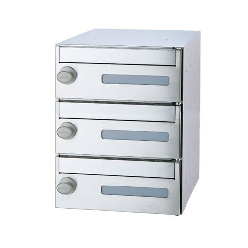 神栄ホームクリエイト 集合用郵便ポスト 郵便受箱 3戸用 SMP-19R-3FF 前入前出型 ラッチ...