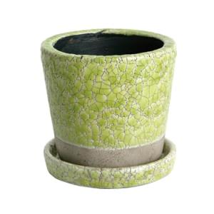 ダルトン カラー グレーズド ポット COLOR GLAZED POT LIME GREEN DUL...