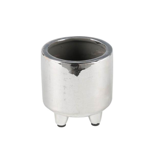 ダルトン DULTON シルバー ポット ウィズ レッグス XS SILVER POT WITH L...