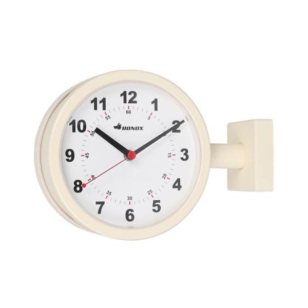 ダルトン ダブルフェイス クロック アイボリー ホワイト 白 両面時計 掛け置き時計 アナログ S6...