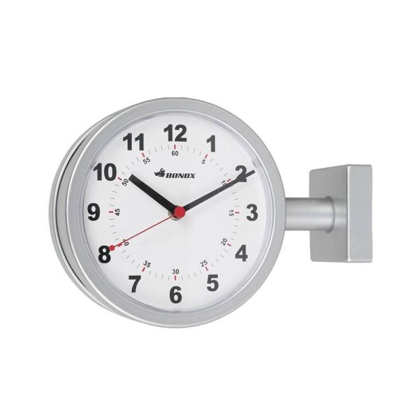ダルトン DULTON ダブルフェイス クロック シルバー 銀 両面時計 時計 掛け置き時計 壁時計...