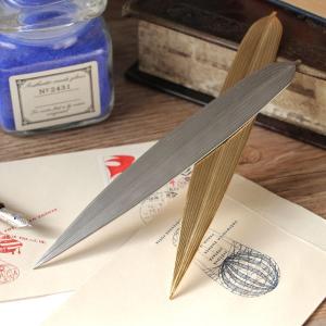 ペーパーナイフ 笹の葉 シルバー １本  レターオープナー