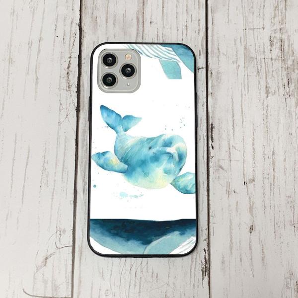 14・15ケース37 イルカとクジラ 花柄 かわいい おしゃれ 北欧 iPhone ケース強化ガラス...