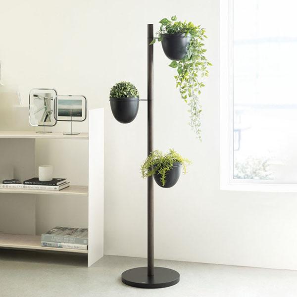 プランター 植物 観葉植物 インテリア  おしゃれ / フローリィスタンド ブラック ウォルナット ...