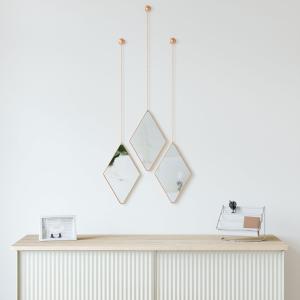 鏡 ミラー 壁掛け 吊り下げ 玄関 インテリア おしゃれ Umbra アンブラ ディマ ミラー 3個セット コパー