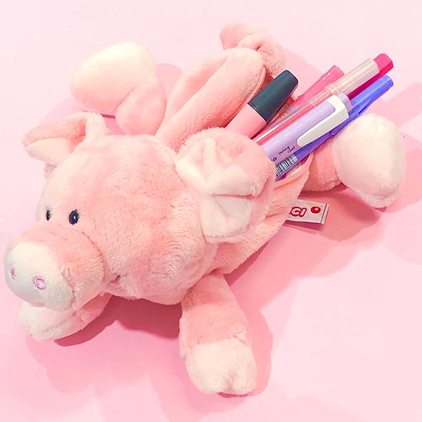 【NICI公式店】NICI(ニキ) ペンケース ピンクピッグ  / フィギュアポーチ 筆箱  ペンポ...
