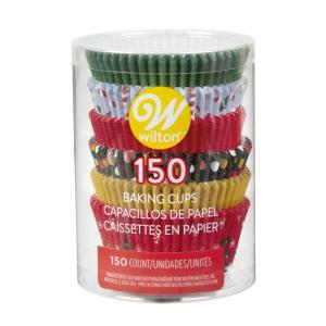 Wilton ウィルトン トラディショナルホリデイカップチューブ150CT ベーキングカップ 手作り カップケーキ マフィン ケーキ型 クリスマス