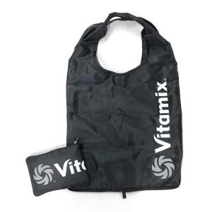 エコバック ブラック バイタミックス Vitamix オリジナル 折り畳み おしゃれ ファスナー付 携帯用 買い物｜entresquare