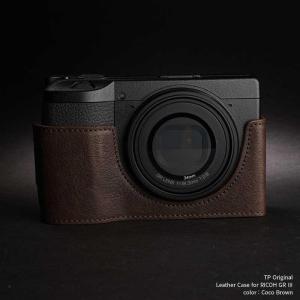 TP Original Leather Camera Body Case for RICOH GR III Coco Brown リコー GR3 本革 レザー カメラケース EZ Series TB06GR3-CO｜enu-shouten