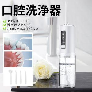 口腔洗浄器 ジェットウォッシャー 電動 口内洗浄機 230MLタンク ウォーターフロス USB充電式 携帯 口コミ 歯間洗浄機 四頭ポータブル収納式パンチ 口腔洗浄機｜enuanda-rustore