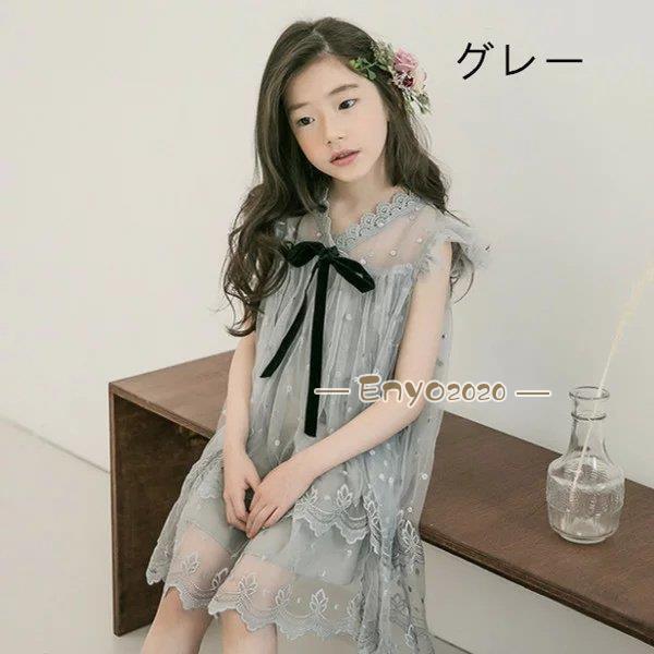 子供服 女の子 ワンピース 夏 おしゃれ フォーマル ワンピース ノースリーブ ジュニア 子どもドレ...