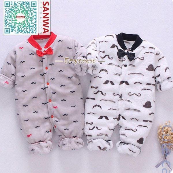 長袖 ロンパース 防寒着 つなぎ 秋冬　新生児 幼児 カバーオール 女の子 男の子 ジャンプスーツ　...