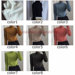 Tシャツ タートルネック レディース シンプル...の詳細画像1