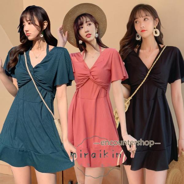 水着 体型カバー レディース ぽっちゃり ママ ワンピース水着 大きいサイズ スイムウェア 水着 バ...