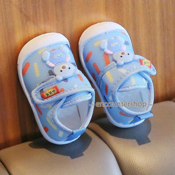 音が鳴る シューズ 笛入りシューズ ベビー靴 春 秋 笛付き[スニーカー ベビー こども キッズ ベ...