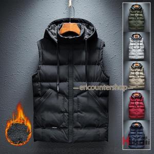 インナーダウンベスト 緑系カーキ ダウン90％/フェザー10％ メンズ