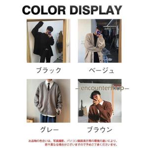 カーディガン メンズ 秋 冬 ニットカーディガ...の詳細画像5