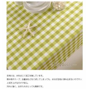 チェック柄 テーブルクロス カバー マット 防...の詳細画像2
